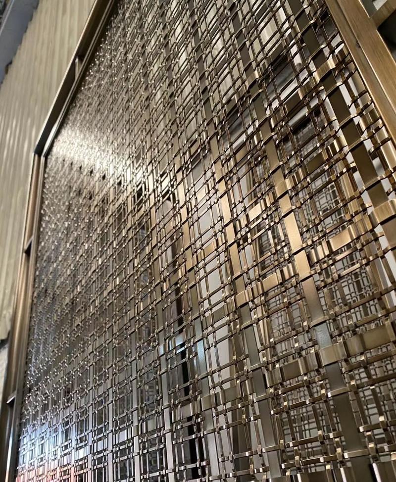 不锈钢金属吊顶隔断装饰网帘——设计师必选的金属编织网